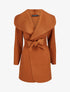 Manteau mi-long à col châle - Camel foncé - 4