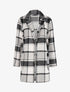 Manteau à carreaux et poches plaquées - Noir - 4
