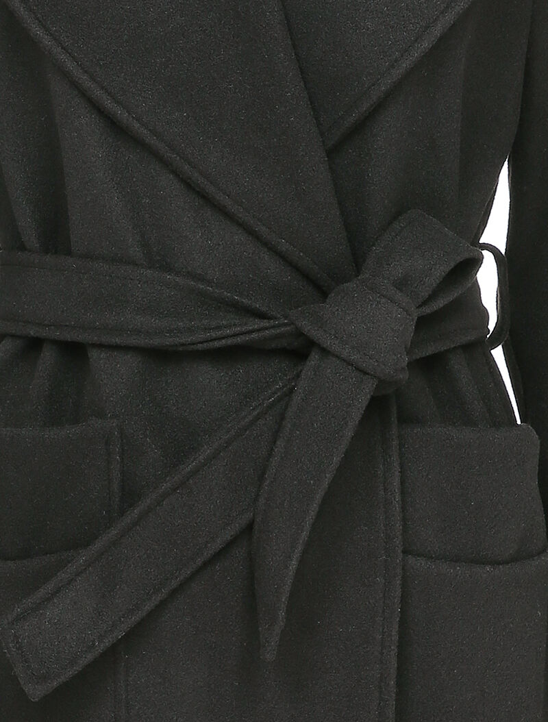 Manteau long oversize à col châle - Noir - 3
