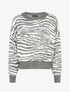 Pull court à imprimé zèbre - Gris - 4