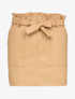 Mini-jupe paperbag en simili - Beige - 4