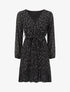 Robe patineuse volantée à motifs irisés - Noir - 1