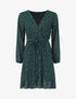 Robe patineuse volantée à motifs irisés - Vert sapin - 4