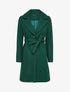 Manteau mi-long ceinturé - Vert sapin - 1