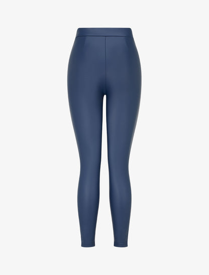 Legging skinny en simili - Bleu - 2