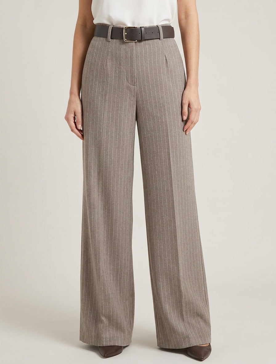 Pantaloni ampi a vita alta a righe - Talpa