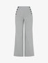 Pantalon à pont ample motif chevron - Gris - 1