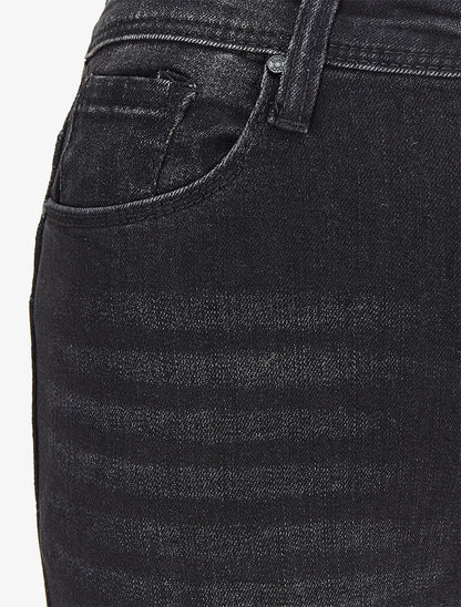 Jean skinny délavé - Noir - 3
