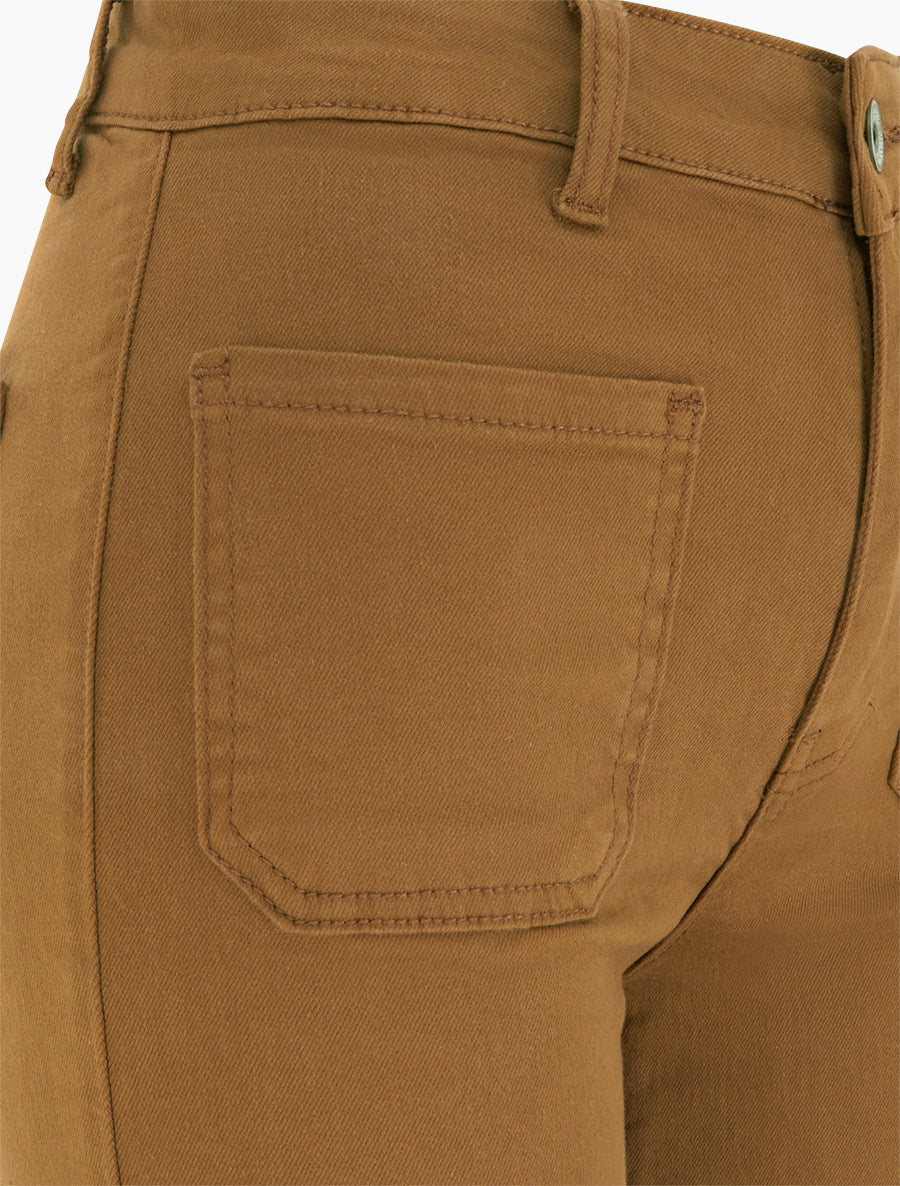 Jean uni à 4 poches coupe wide leg - Camel - 3