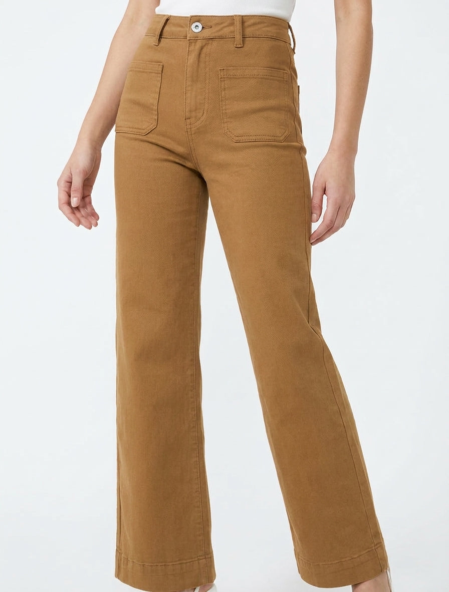 Jean con 4 tasche taglio wide leg - Chameau