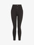 Jean skinny push up taille haute 3 boutons - Noir - 1