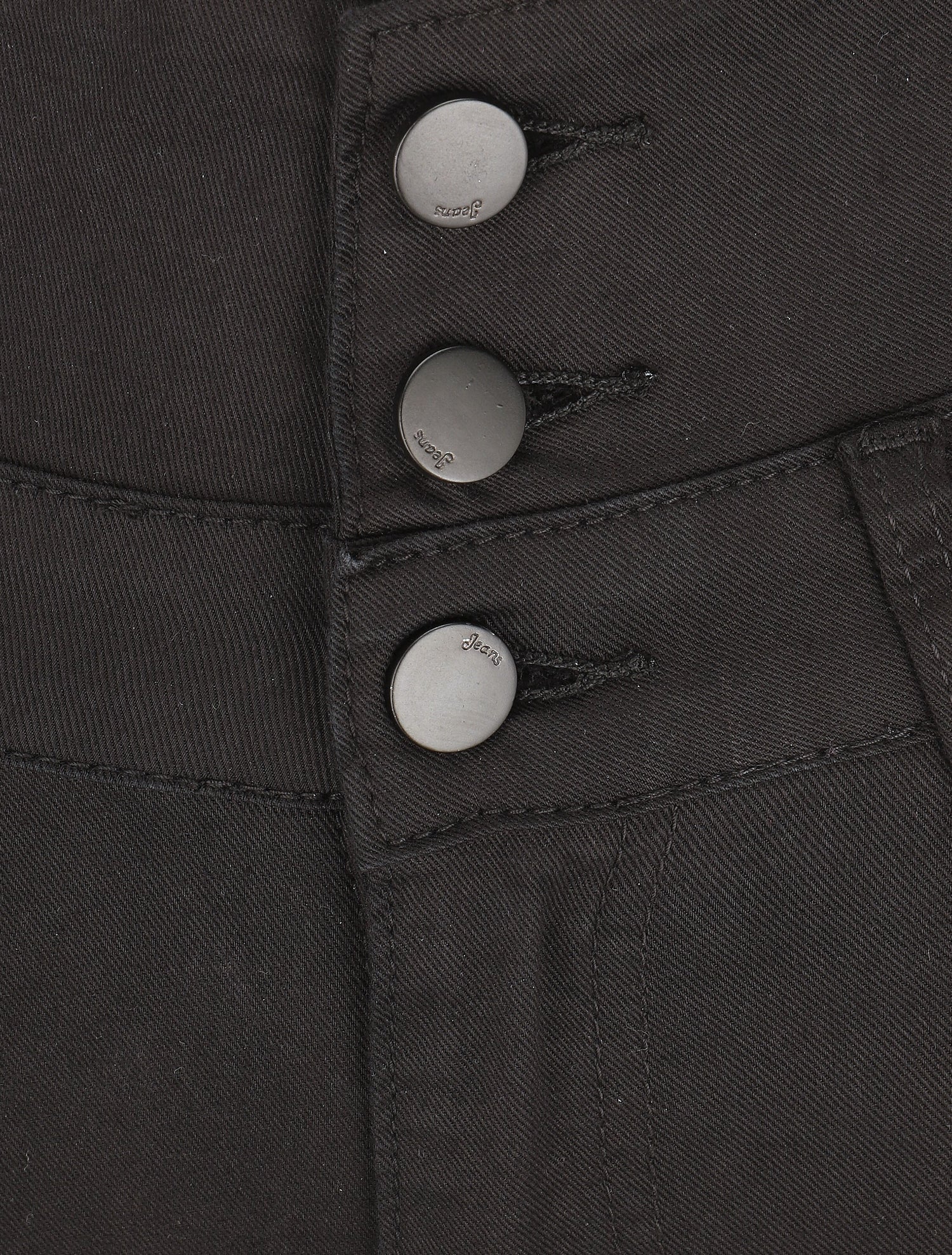 Jean skinny push up taille haute 3 boutons - Noir - 3