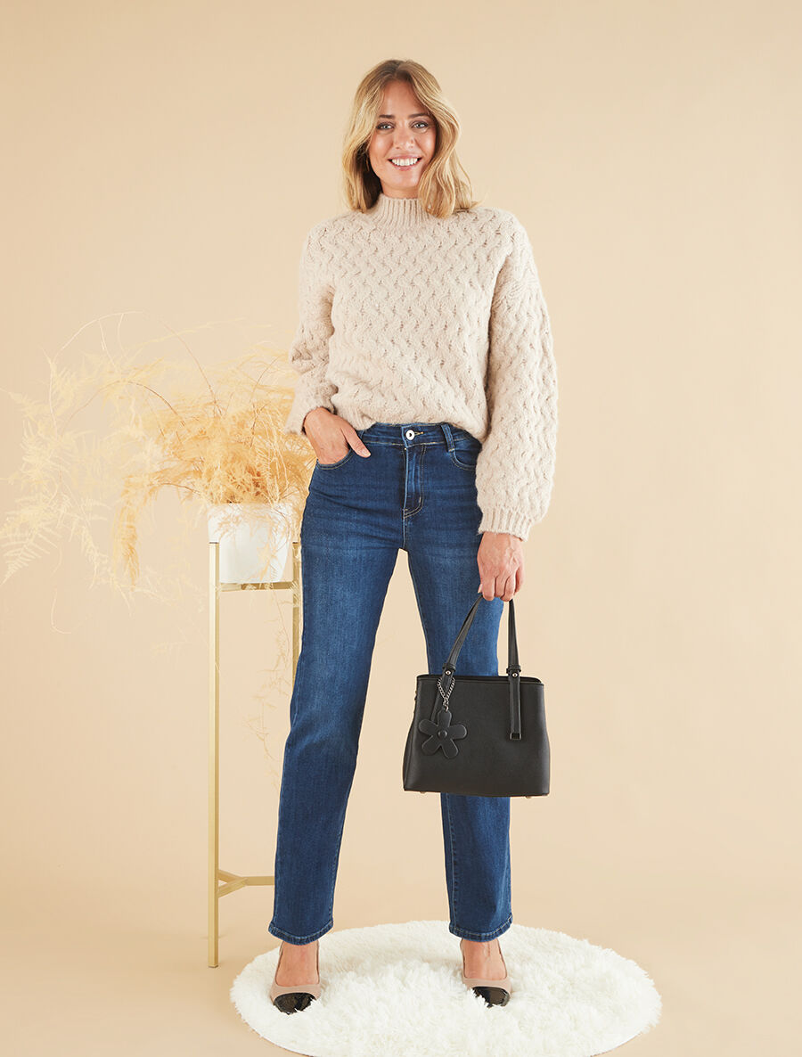 Jean basic coupe droite - Bleu - 4