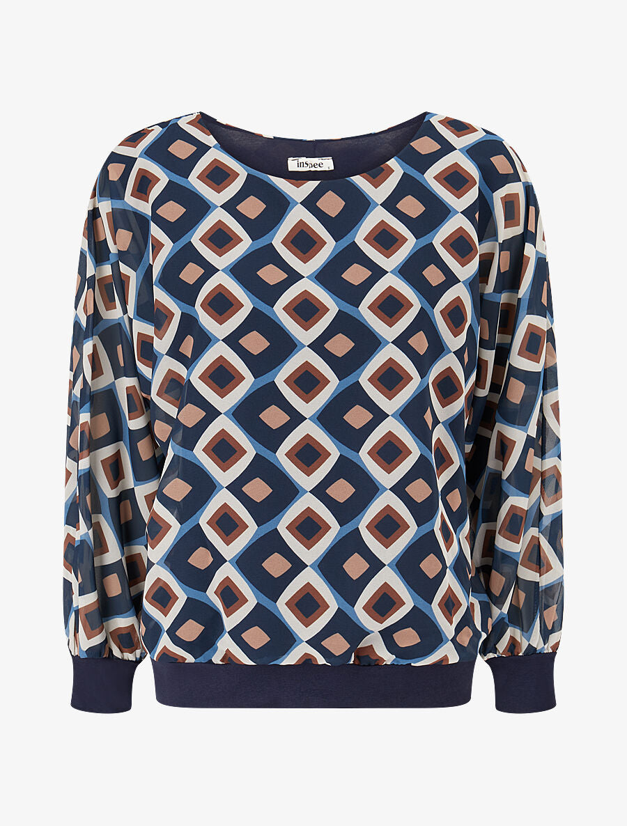 Top en voile à motifs 70&