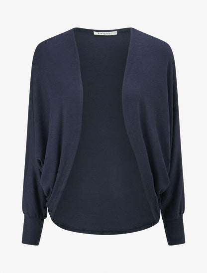 Gilet uni à manches dolman - Marine - 4