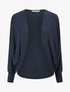 Gilet uni à manches dolman - Marine - 4