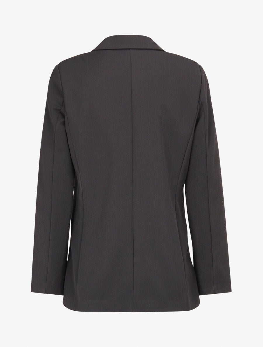 Veste basique cintrée à 1 bouton - Anthracite - 2