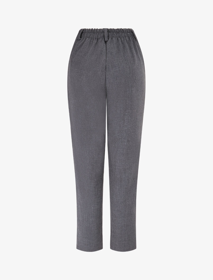 Pantalon droit chiné - Anthracite - 2