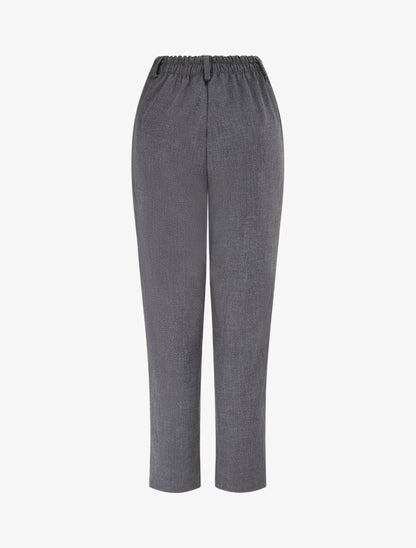 Pantalon droit chiné - Anthracite - 2