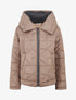 Doudoune mi-longue à col enveloppant - Taupe - 4