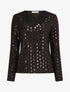 Pull fin incrusté de sequins - Noir - 4