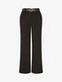 Pantalon épais uni coupe droite - Noir - 4