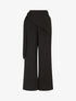 Pantalon droit à pan drapé - Noir - 4