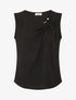 Top sans manches à col asymétrique - Noir - 4