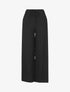 Pantalon fluide élastiqué uni - Noir - 1