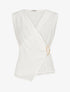 Top droit sans manches à boucle - Blanc - 1