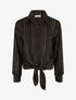 Blouse à nouer et rayures irisées - Noir - 4