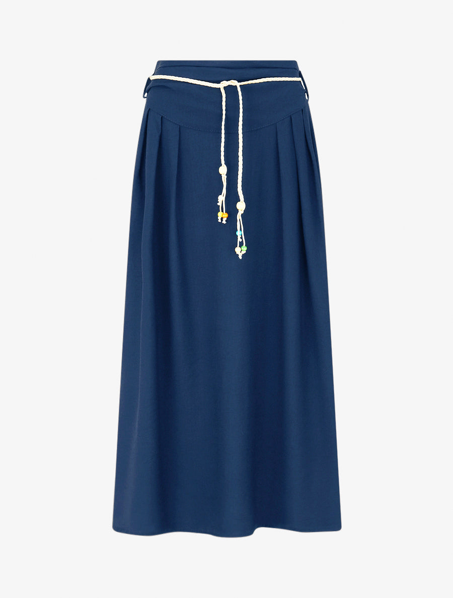 Gonna lunga a vita alta a campana - Blu