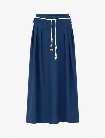 Gonna lunga a vita alta a campana - Blu