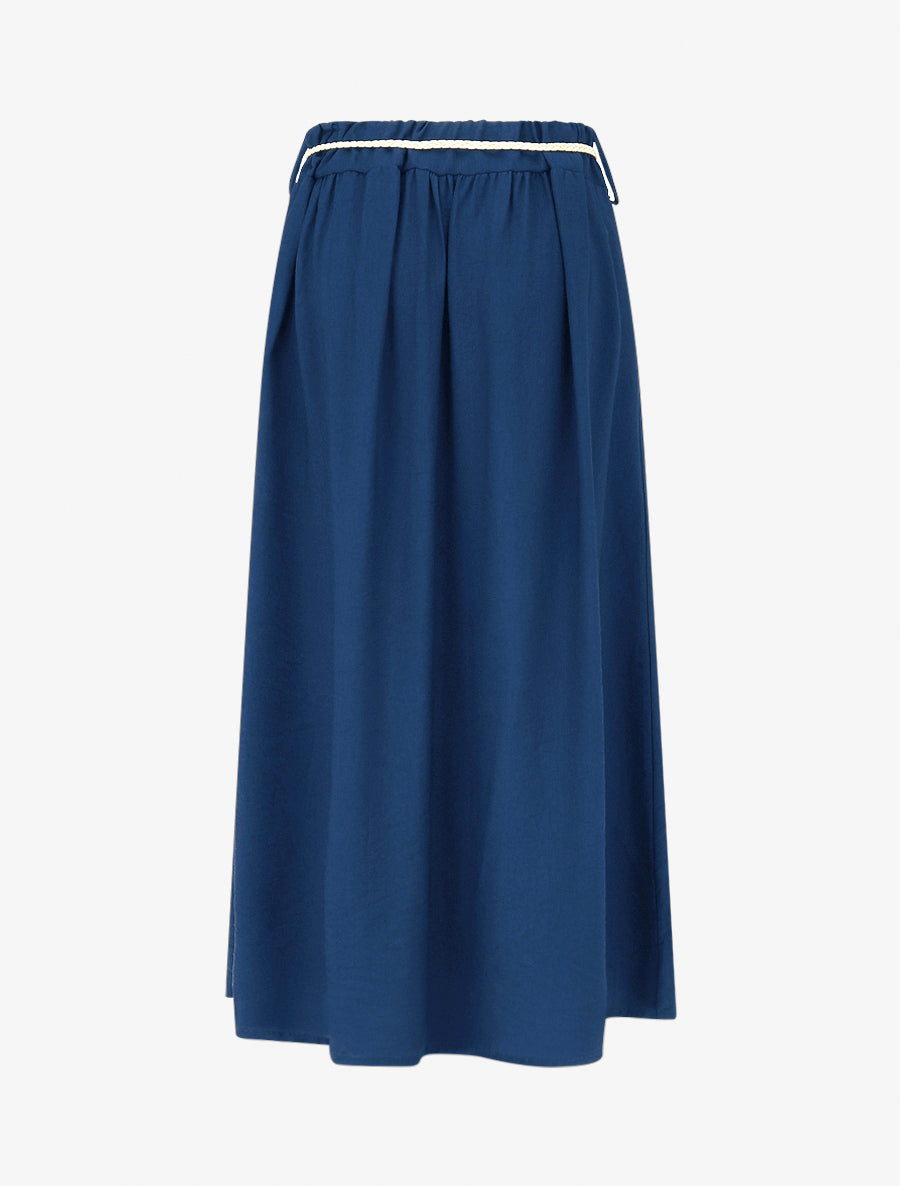 Gonna lunga a vita alta a campana - Blu