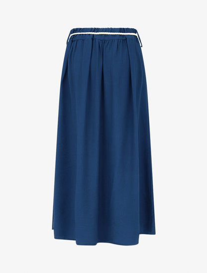 Gonna lunga a vita alta a campana - Blu