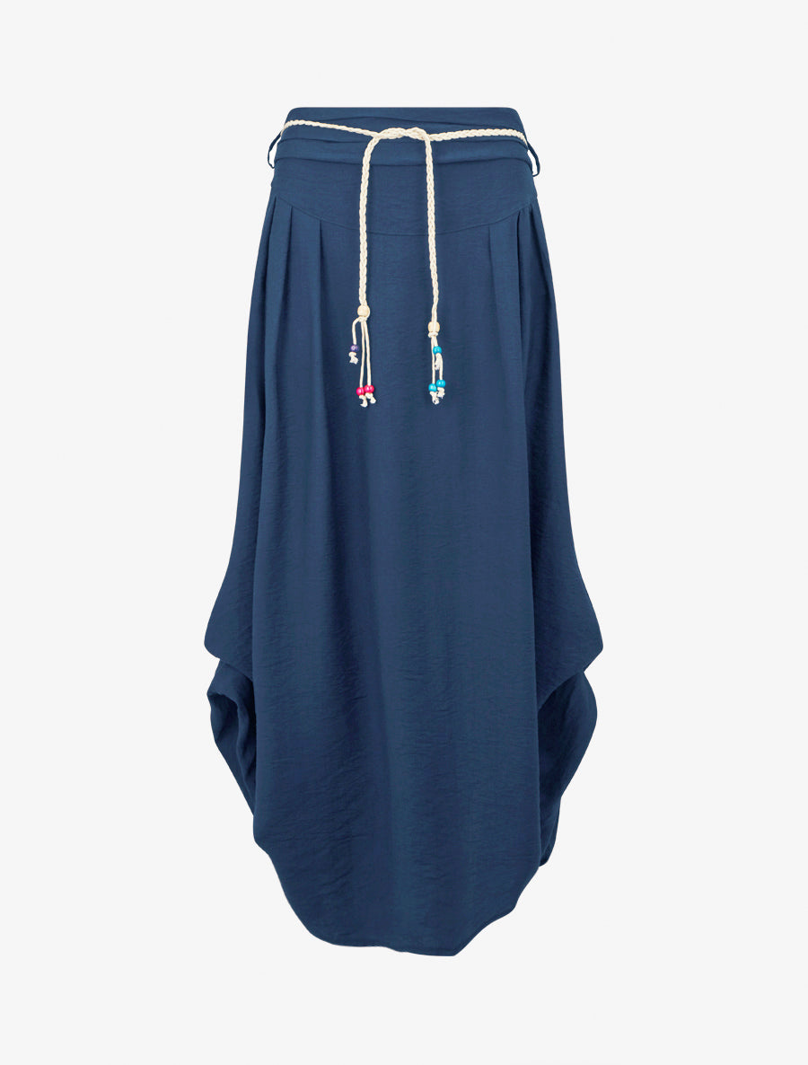 Gonna lunga a vita alta a campana - Blu