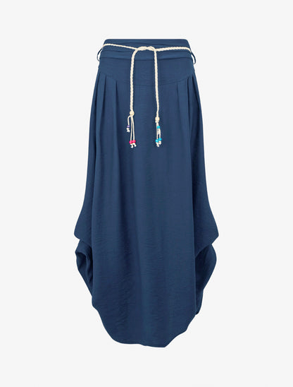 Gonna lunga a vita alta a campana - Blu