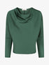 Blouse fluide unie effet satiné - Vert sapin - 4