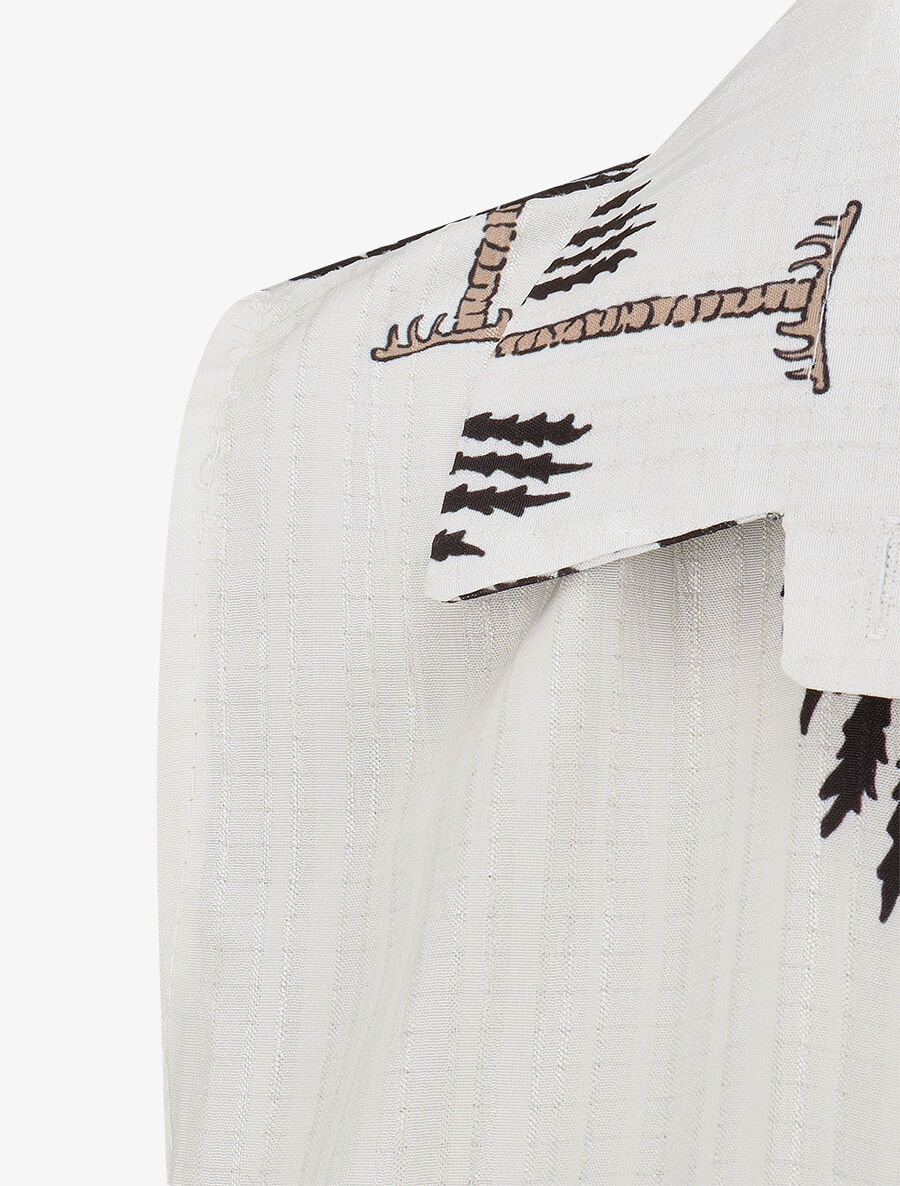 Chemise sans manches imprimé palmier - Noir - 3