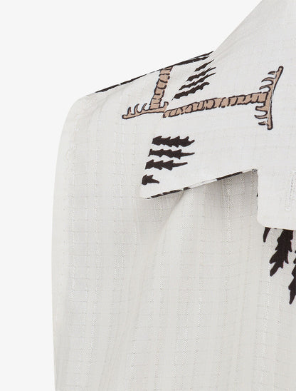 Chemise sans manches imprimé palmier - Noir - 3