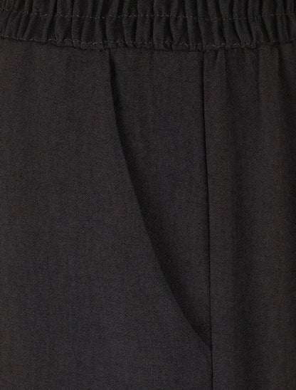 Combinaison droite taille élastiquée - Noir - 3