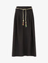 Jupe longue taille haute coupe évasée - Noir - 1
