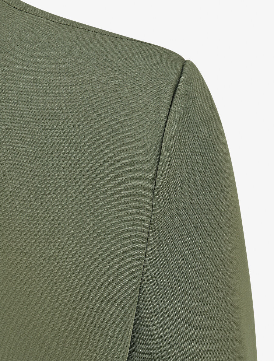 Veste droite à épaulettes - Kaki - 3