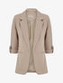 Blazer droit épaulettes et manches 3/4 - Taupe clair - 4