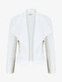 Veste en suédine à col châle - Blanc - 1