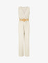 Combinaison ample col cache-coeur - Beige - 4