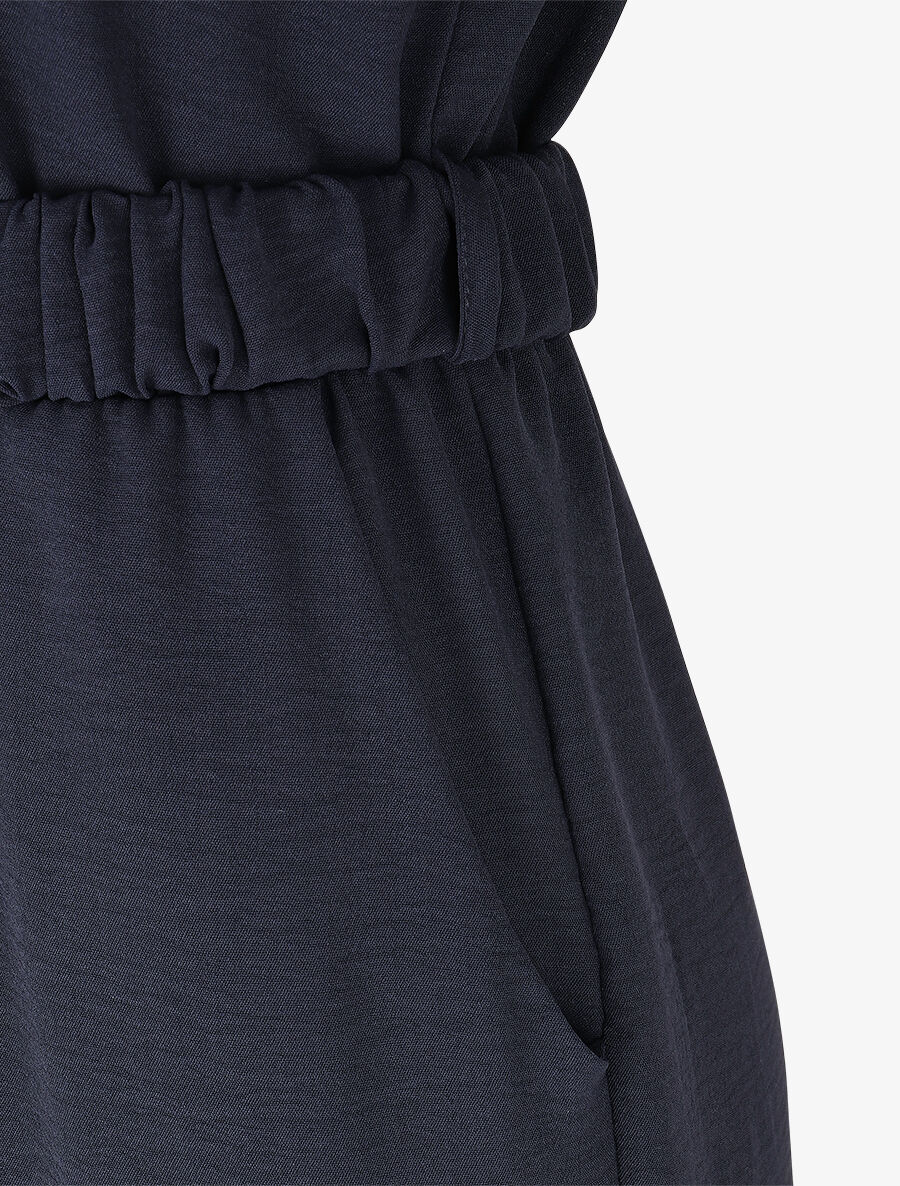 Combinaison ample style chemise - Marine - 3