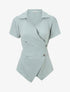 Top asymétrique manches courtes - Vert d&