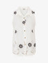Chemise sans manches imprimé floral - Blanc - 1