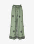 Pantalon élastiqué à imprimé fantaisie et mosaïque - Kaki - 4